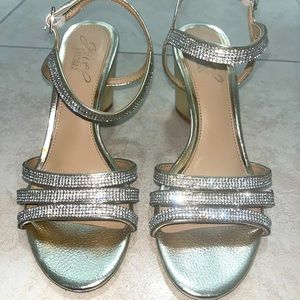 Jewel by Badgley Mischa, gold dress heel sandal